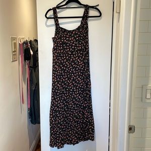 Long floral dress with slit
